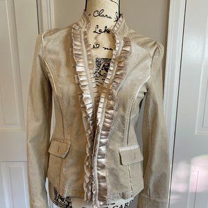 Black House White Market Champagne Velvet Blazer